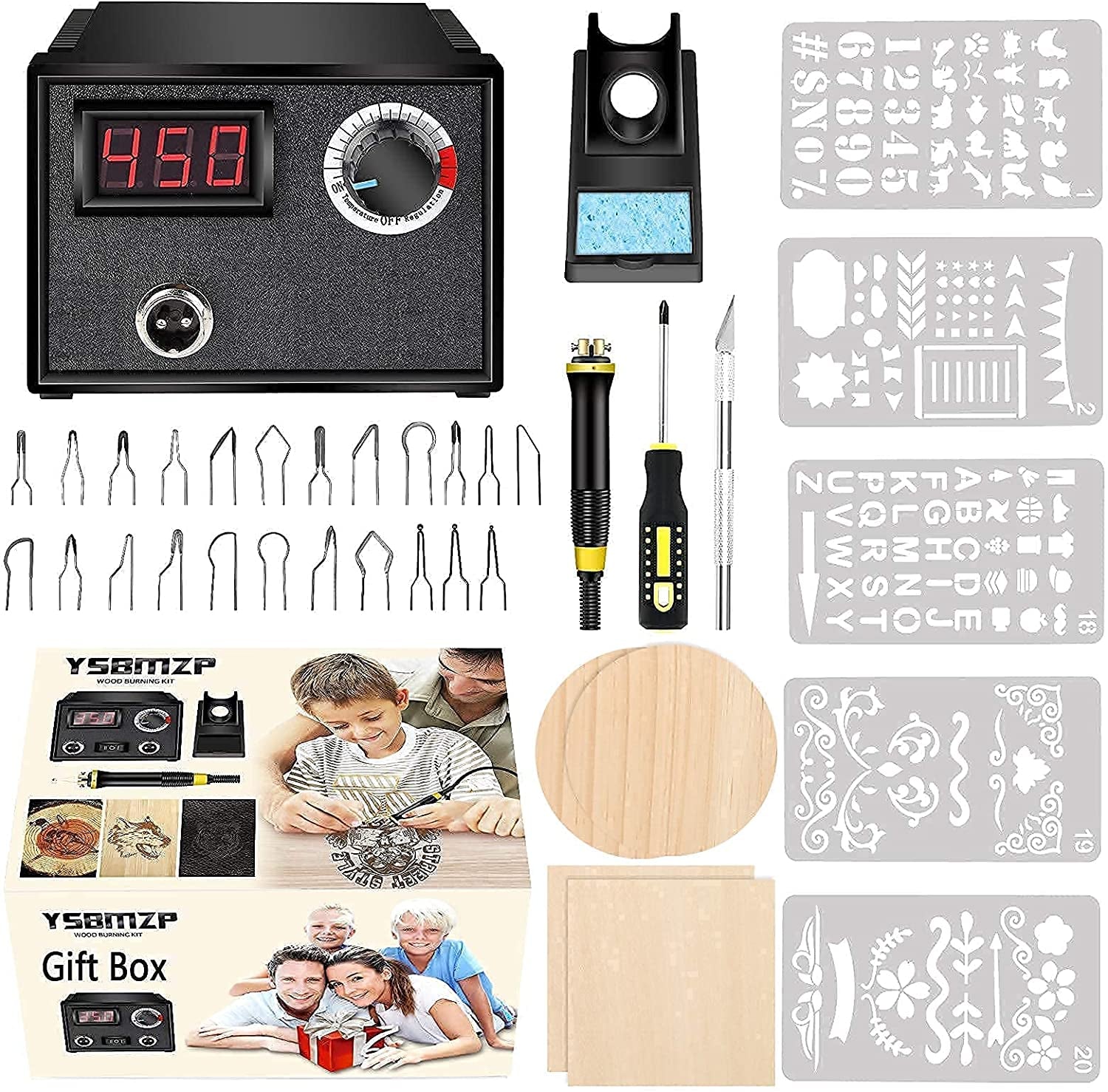 Wood Burning Kit,Wood Burning Tool,Wood Burner Tool,Wood Burning Tips,Pyrography Kit, Wood Burning Kit for Beginners,Wood Burning Kit for Kids,Reminder for Australian Users, USE Voltage 110~127V