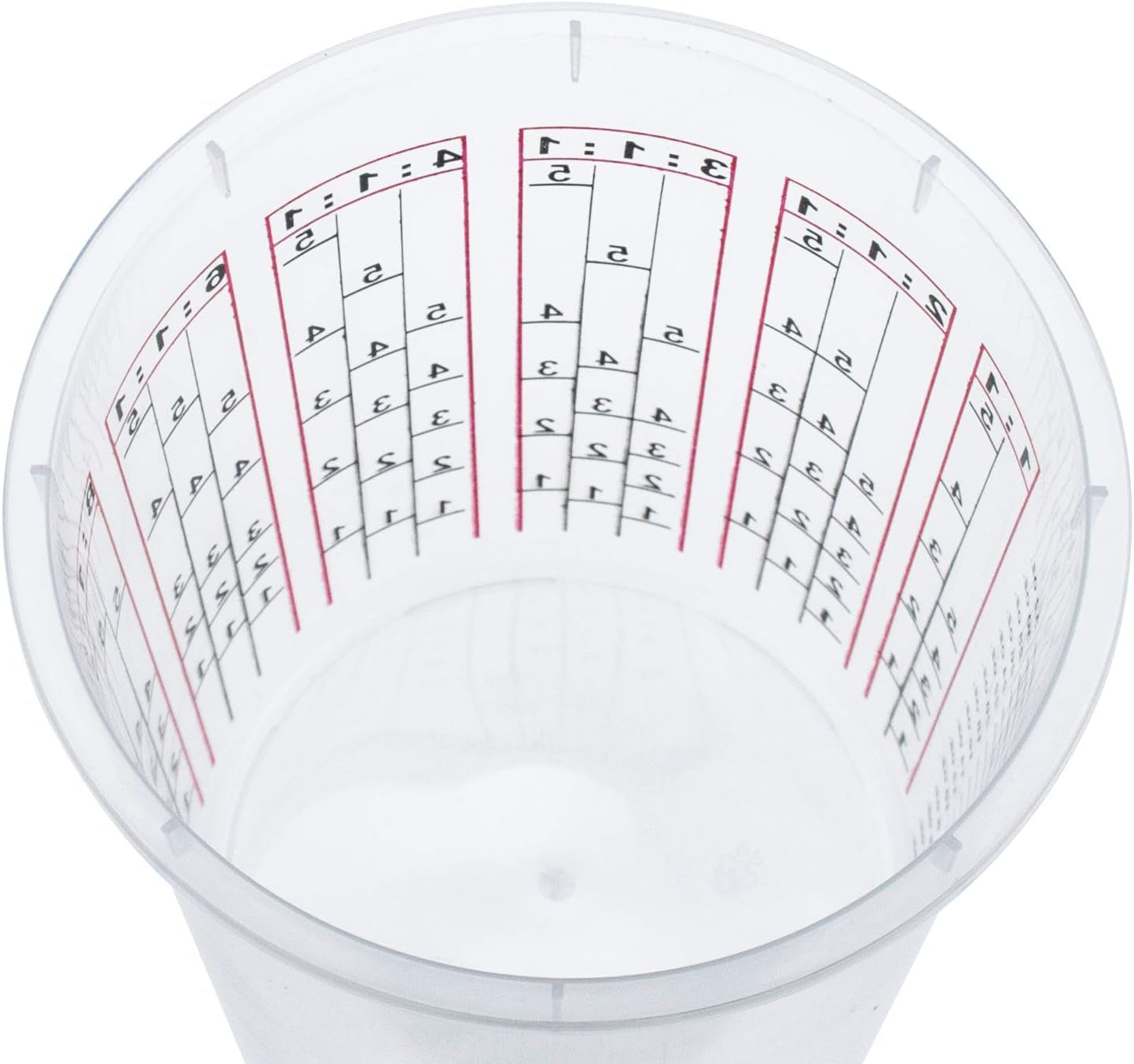 30 Pack Paint Mix Cups with Lids, 32 Ounce Plastic Paint and Epoxy Mixing Cups with Calibrated Mixing Ratios on Side of Cup, for Paint, Activators, and Thinner