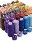72Pcs 36 Colors Prewound Bobbins and Thread Spools for Hand & Machine Sewing, Emergency and Travel, DIY and Home, 36 Colors 400 Yards per Polyester Thread Spools