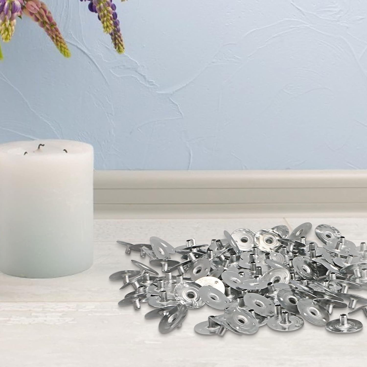 800 Pcs Candle Wick Tabs - Metal Candle Wick Sustainer Tabs