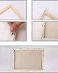4 Pack Canvas Stretcher Bars Kit, 12 X 16 Inch Wooden Canvas Frame for Prints, Paint by Numbers & Poster, Oil Paintings