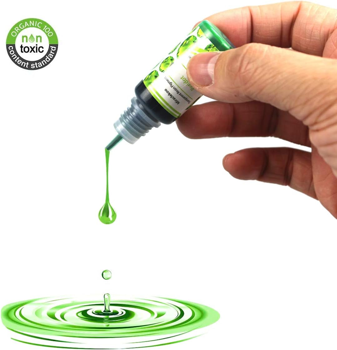 24 Colors Epoxy Resin Color Pigment Liquid Transparent Epoxy Resin Colorant Epoxy UV Resin Color Dye for Resin Coloring, Tumbler, Paints, Crafts,10Ml Each