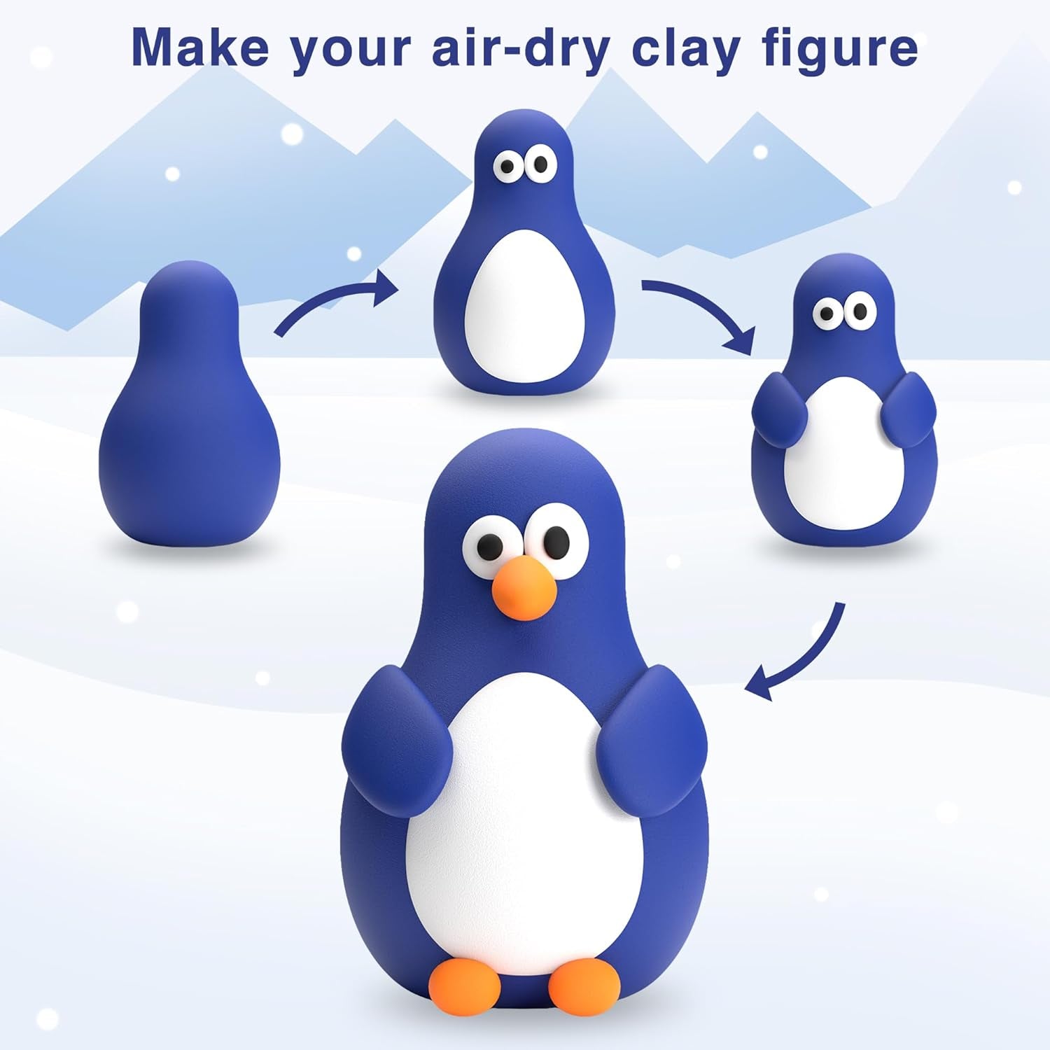Flyflag Air Dry Clay Kit - 36 Colors, Soft &amp; Ultra Light, Modeling Clay for Kids with Accessories, Tools and Tutorials