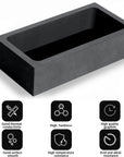 5 Pieces Crucible Metal Melting Kit, Including 2 Clay Graphite Crucible for Gold Melting Metal, 2 Graphite Stir Rod Stick, 1 Graphite Torch Smelting Casting Ingot Mold