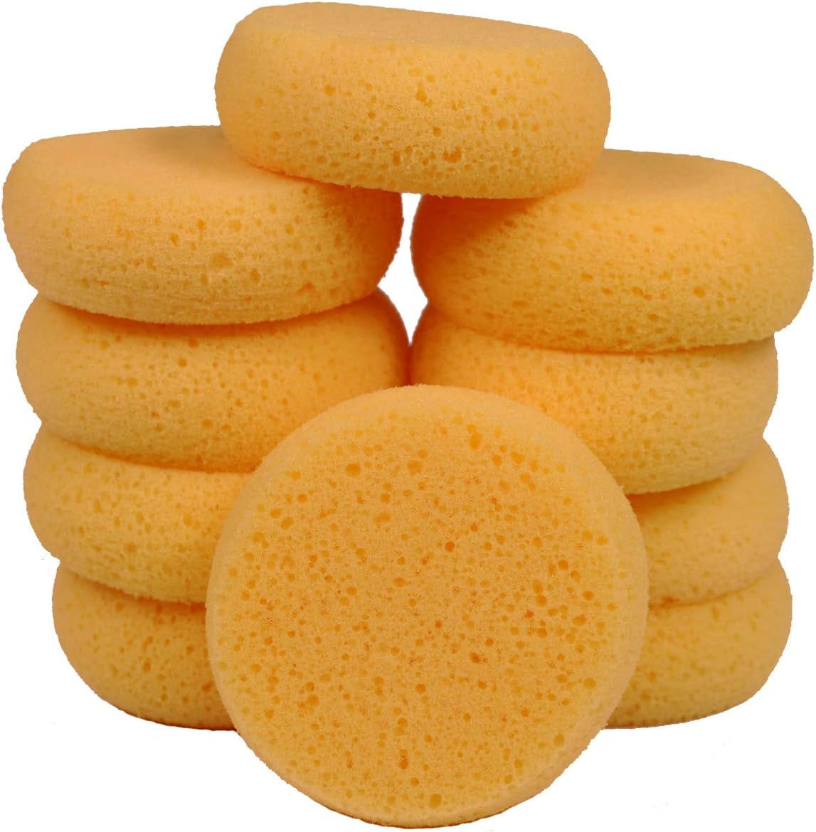 ® 10 Pack of 3-1/2 Inch round Synthetic Silk Sponges for Painting, Crafts, Ceramics, Household Use & More! Pack of 10 Sponges