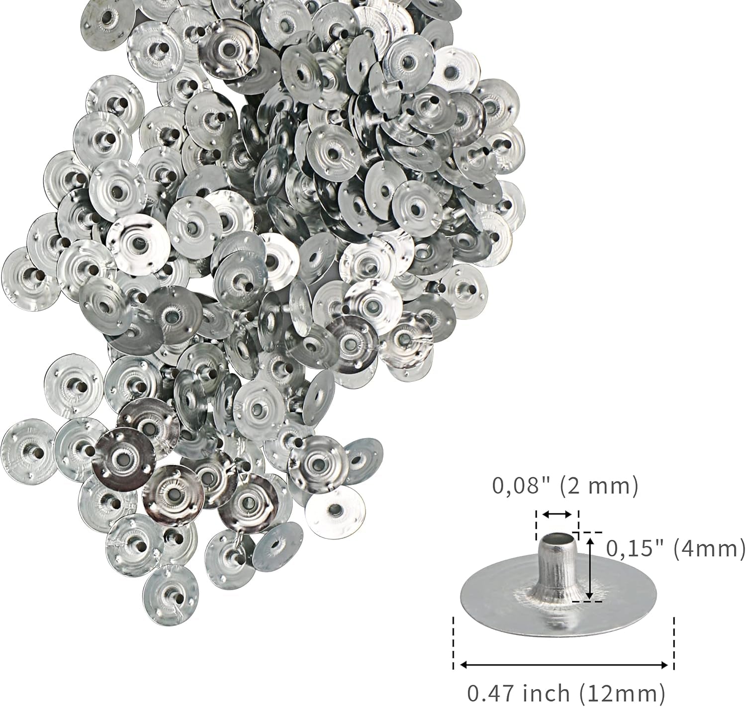 800 Pcs Candle Wick Tabs - Metal Candle Wick Sustainer Tabs