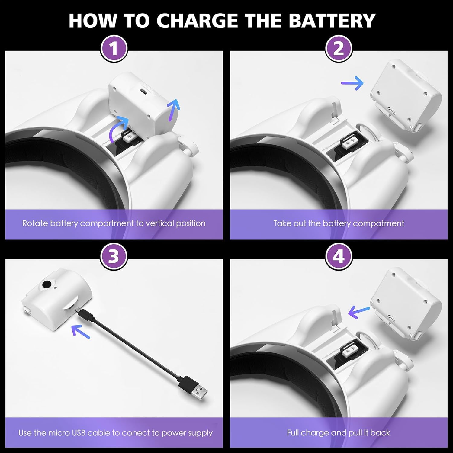 Magnifying Glass with Light Hands Free - 1X to 14X Magnifying Glasses with Light for Close Work, Jewelers Magnifying Glass Magnifying Headset with 6 Lenses for Hobby, Reading, Crafts