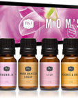 Mom'S Set of 6 Fragrance Oils - Lily, Magnolia, Peaches & Cream, Café Mocha, Warm Vanilla Sugar, Freesia Scented Oils for Candle Scents, Soap Making, Diffuser Oil