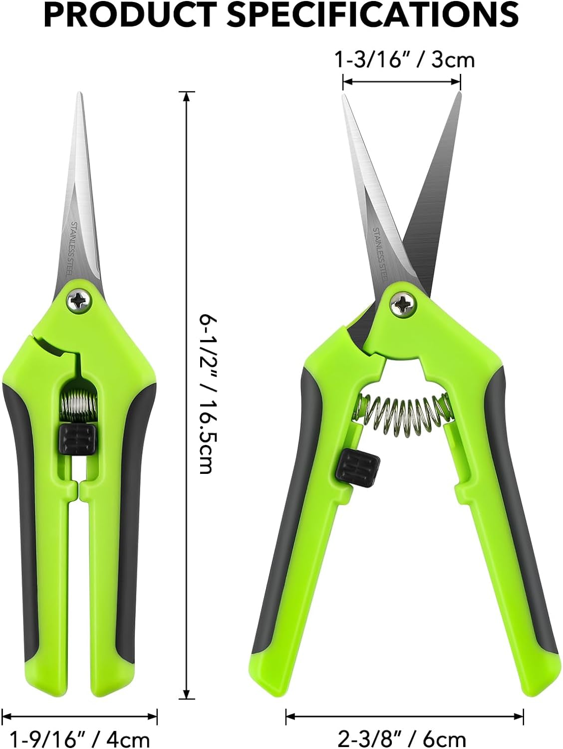 2 Ergonomic Spring-Action Scissors,Spring-Loaded Craft Shears with Stainless Steel Blades,For Cutting Intricate Details and Tight Patterns for People with Arthritis or Limited Hand Strength