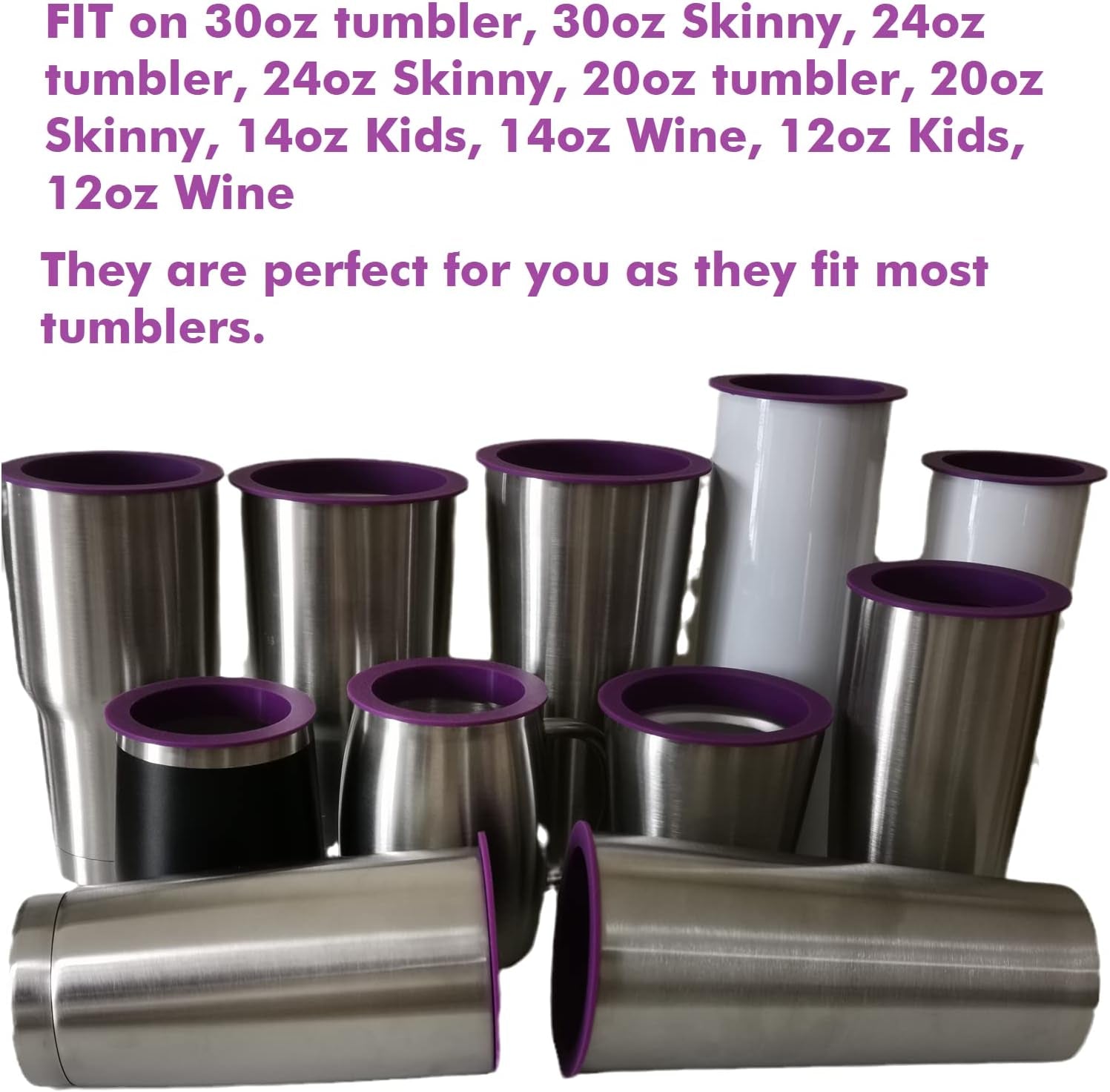 10PCS Tumbler Shields for Epoxy Tumbler, Silicone Tumbler Protector for Resin Paint,Cup Silicone Insert Paint Spray Shield, Epoxy Resin Cup Protector Clean Rims DIY Glitter Epoxy Tumblers (10)