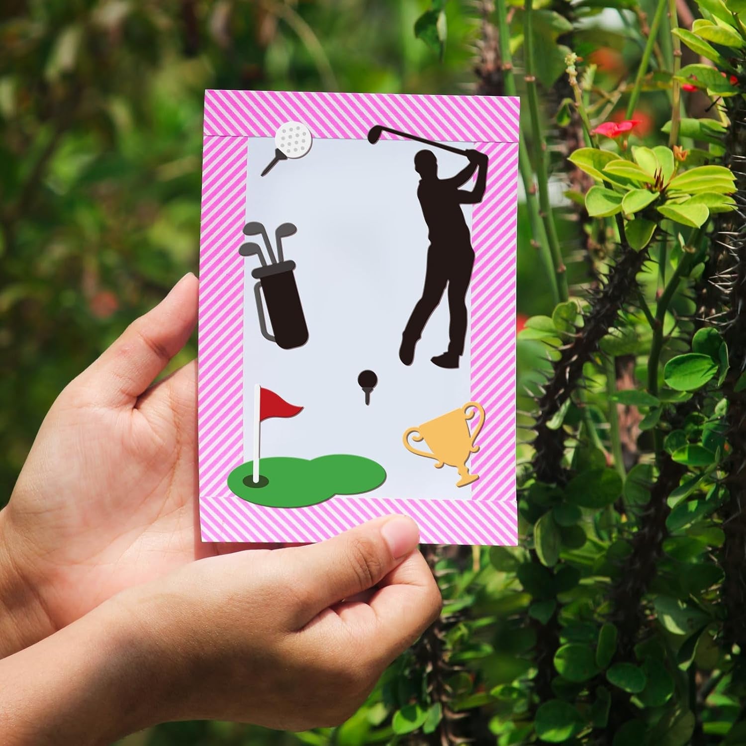 Golf Cart Cutting Dies for DIY Scrapbooking Metal Golf Tools Sport Die Cuts Embossing Stencils Template for Paper Card Making Decoration Album Craft Decor