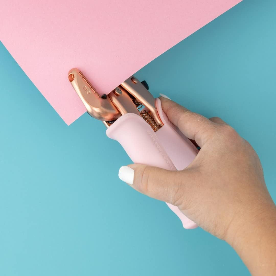 - Crop-A-Dile Eyelet Setter and Snap Punch, Pink Comfort Handle, for 1/8 or 3/16 Inch Holes, Grommet and Embelishment Crafting Puncher for Paper, Fabric, Leather, Plastic, and Metal