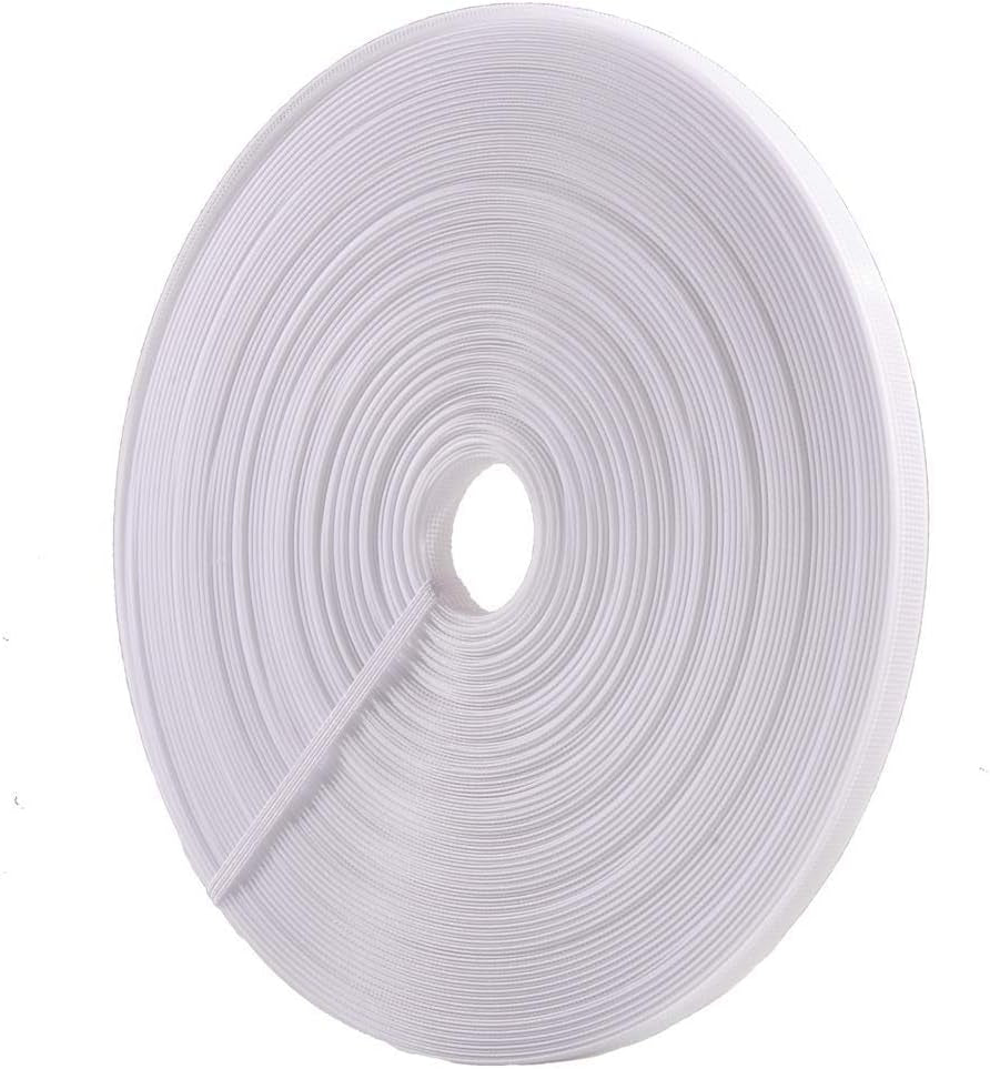 50 Yards Polyester Boning for Sewing - Sew-Through Low Density Boning for Corsets, Nursing Caps, Bridal Gowns (6Mm, White)