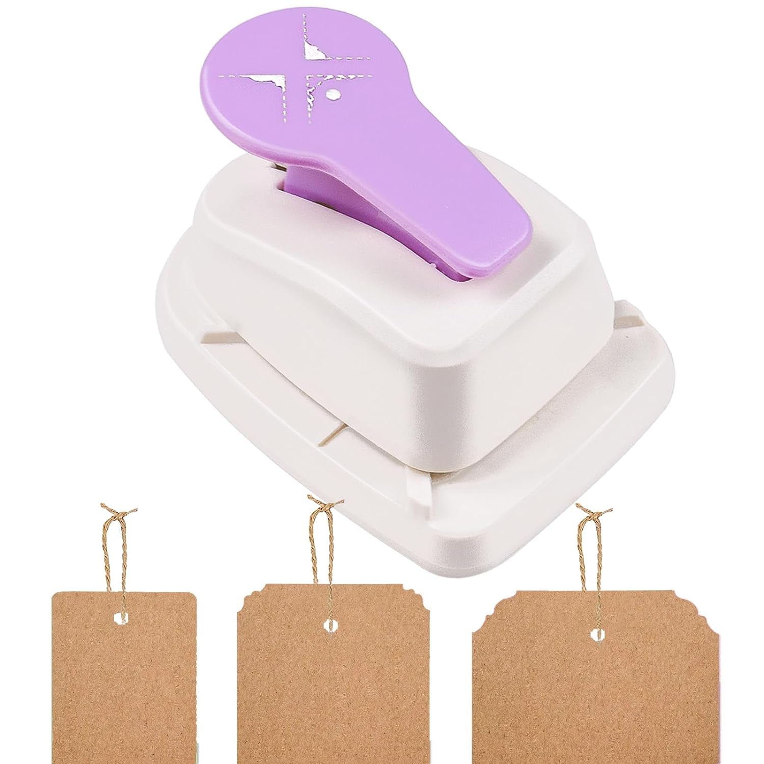 Tag Punch, 3 in 1 Craft Tag Punch, Tag Punches for Paper Crafts, Tag Hole Punch, Gift Tag Paper Punches, Anysize Punch, Tag Maker Punch, Craft Puncher for DIY Projects Card Making