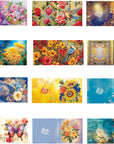 12 Packs Flower Butterfly Diamond Painting Greeting Card Kit Bird Diamond Art Greeting Cards Special Shaped Diamond Painting Greeting Card Arts Crafts for Birthday Thanksgiving Day
