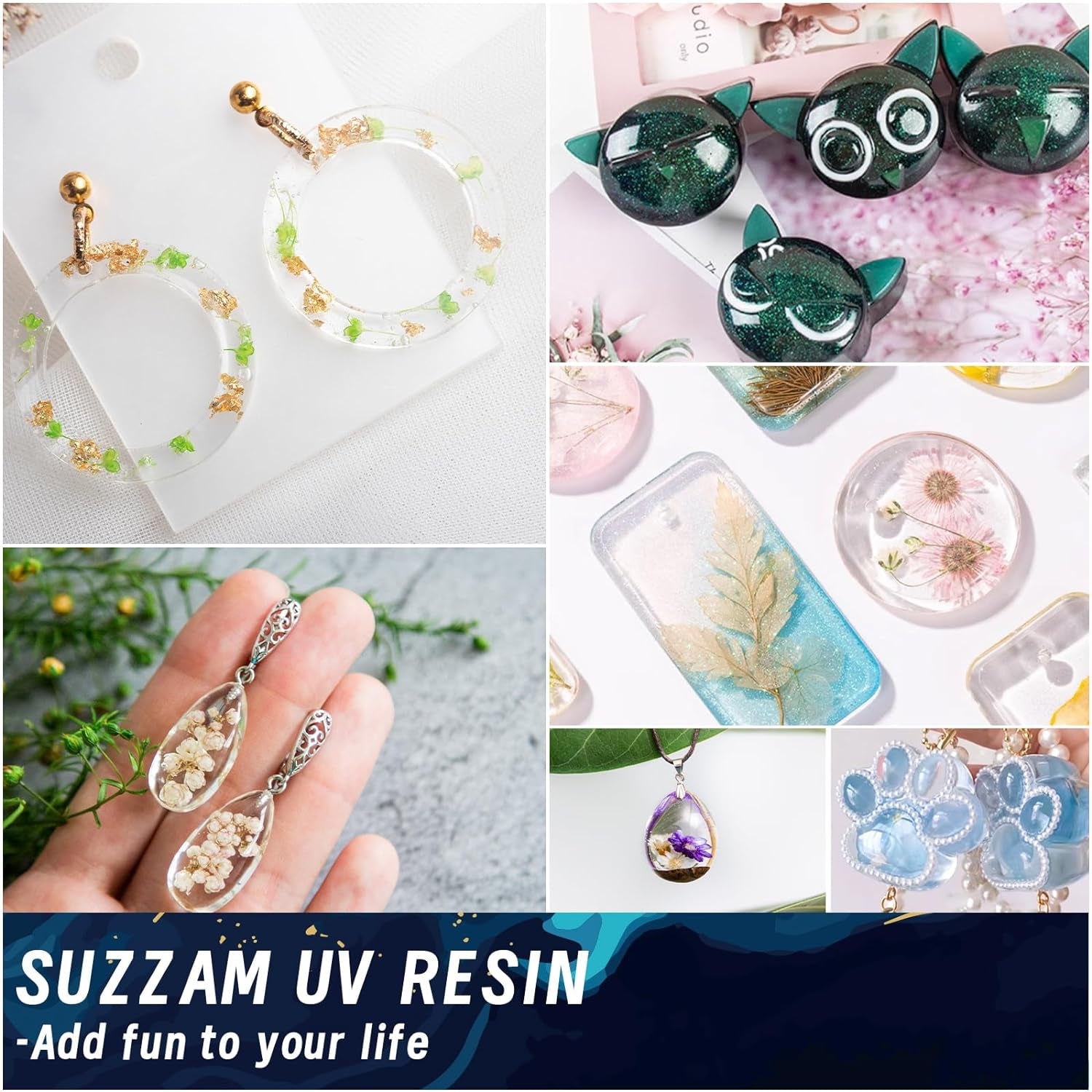 UV Resin 100G No Odor & Low Shrinkage & Low Viscosity, Ultraviolet Fast Curing UV Resin Clear for DIY Crafts, Coating Casting