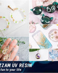UV Resin 100G No Odor & Low Shrinkage & Low Viscosity, Ultraviolet Fast Curing UV Resin Clear for DIY Crafts, Coating Casting