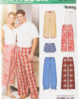 U06859A New Look Sewing Misses' and Mens' Pajama Pants and Shorts Sewing Pattern Kit, Code 6859, Sizes XS-XL
