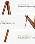 63" Wooden Tripod Artist Display Easel with Tray, A-Frame Adjustable Easel Stand for Wedding Sign, Foldable Easels for Painting Canvas, Display & Posters