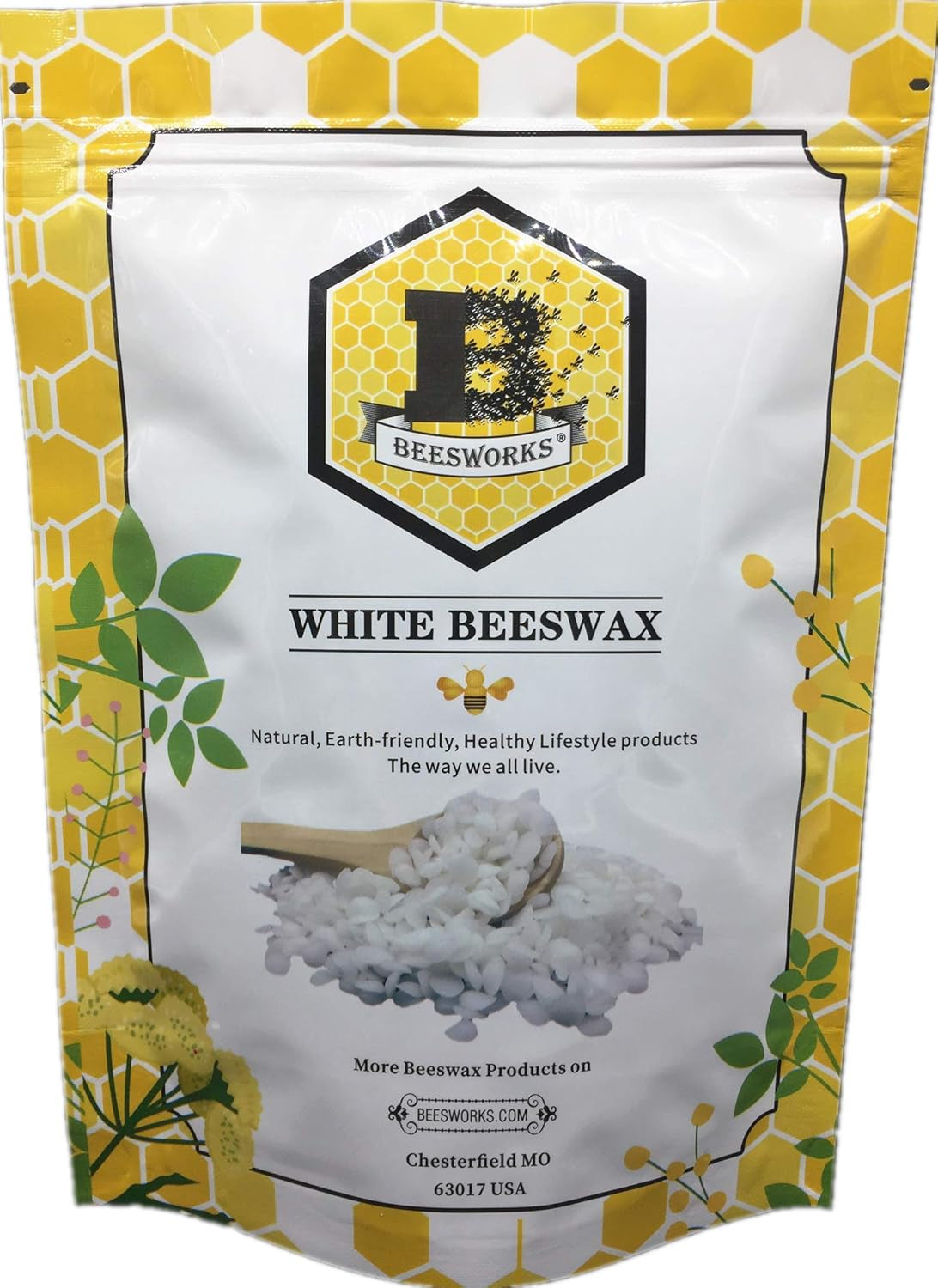 White Beeswax Pellets (1 Lb) | 100% Pure, Cosmetic Grade, Triple-Filtered Beeswax for DIY Skin Care, Lip Balm, Lotion, and Candle Making