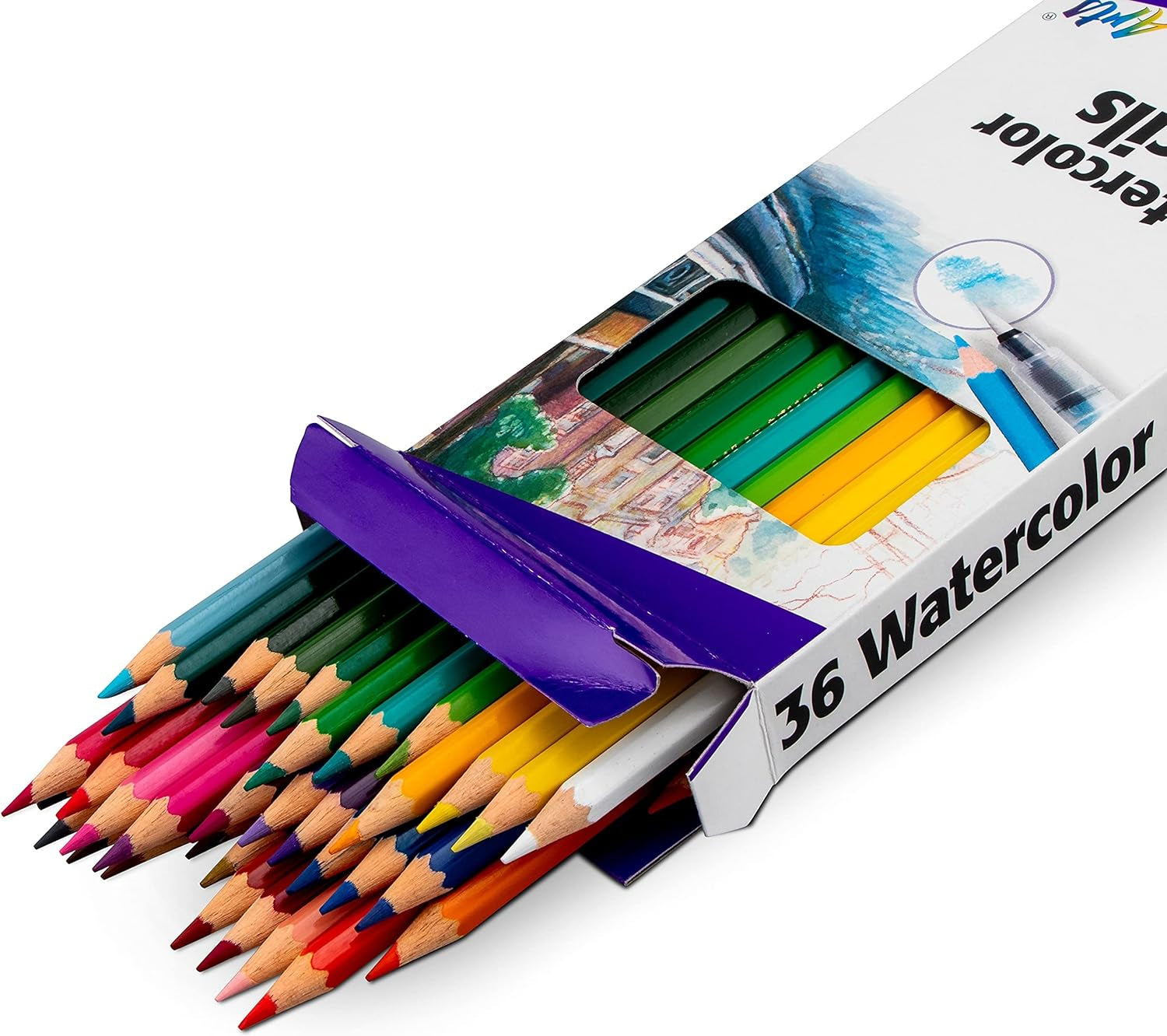 Arts Watercolor Pencil Set - Assorted Colors, 36-Pack (CB9-36)