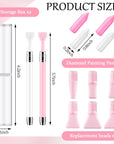 2 Pcs Diamond Painting Pen with 40 Pcs Diamond Painting Wax Diamond Painting Pen Replacement Wax Glue Diamond Art Accessories Tool Quickly Pick up Beads Gems for DIY Painting (Multiple Heads)