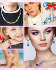 200 PCS Large Hole Beads for Jewelry Making,  European Beads Bulk Spacer Beads with Mixed Color Rhinestone Beads Charms for DIY Craft Bracelet Necklace Earring Making