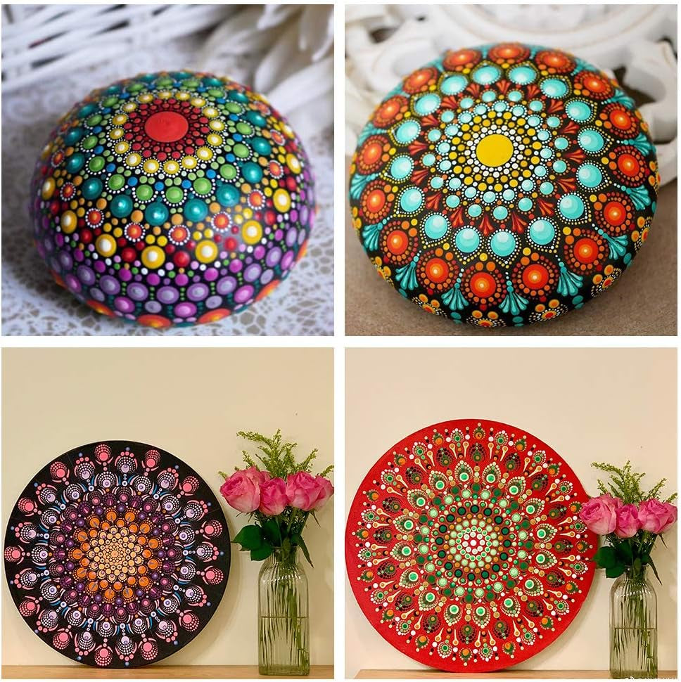 53PCS Mandala Dotting Tools Set for Painting Rocks,Mandella Art and Drafting Art Supplies