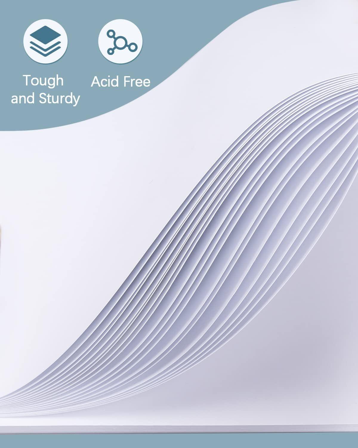 White Cardstock Paper 8.5 X 11, 120 Sheets 250G Premium White Card Stock Printer Paper, Heavy Construction Paper for Card Making, Scrapbooking, Craft