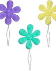Needle Threaders 25Pcs Plastic Sewing Needle Threader Tool Flower Head Needle Threaders for Sewing Small Eye Needles Embroidery Craft Knitting Quilting (25Pcs, Mix Colors)