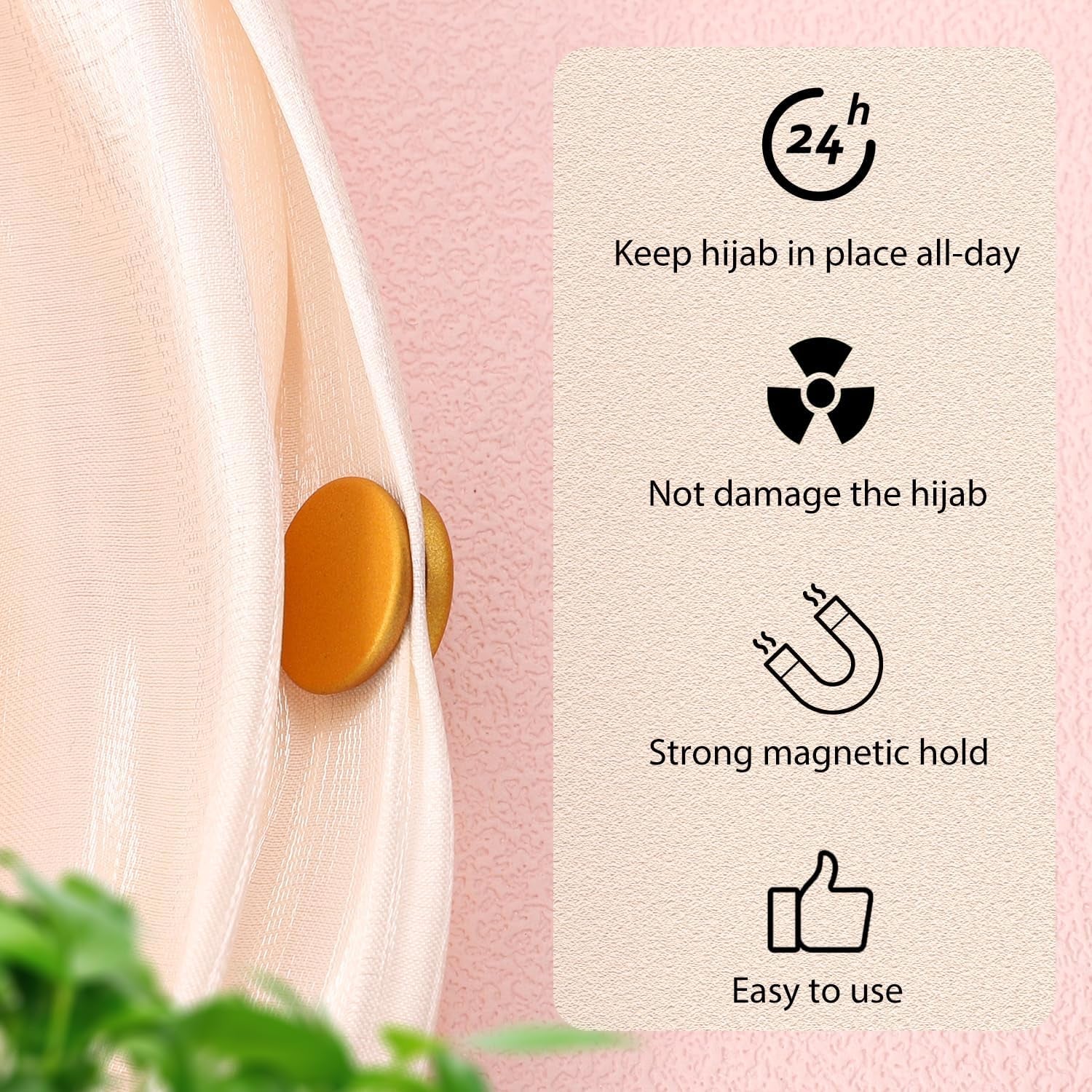 8Pcs Hijab Magnetic Pins, Strong Clothes Hijab Magnets Multi-Purpose Colorful Magnetic Scarf Clasp Pinless Brooch Hijab Pins Buttons for Women Clothing Dress Scarves (Matte+Plating)