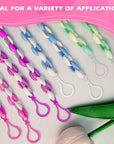 100Pcs Plastic Keychain Clips for Crafts - Lobster Claw Clasps for Keychains for Crafts Plastic Keychain Clip for Backpack - Clip Keychain Hooks Lanyard Snap Hooks and Clasps for Jewelry Making
