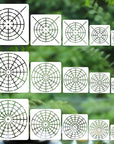 15 Pieces Mandala Dot Painting Tool Stencils Set, 8/12/16 Segment 3/4/5/6/8 Inches Reusable Mandala Stencil Template for Rock Wood Canvas DIY Painting Art Projects