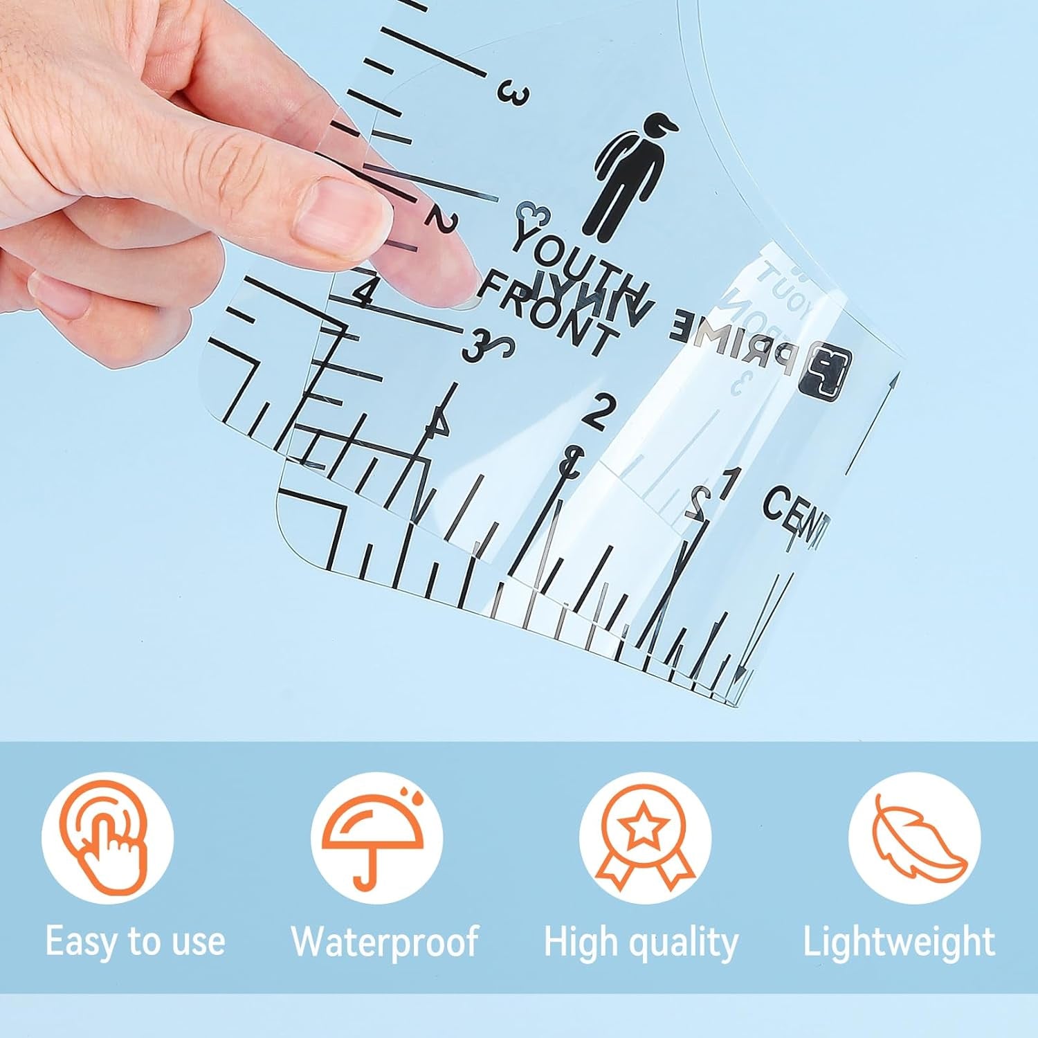 17Pcs Tshirt Ruler Guide for Vinyl Alignment, Tshirt Ruler for Cricut Heat Press HTV Vinyl Center Designs, Craft Sewing Supplies and Accessories