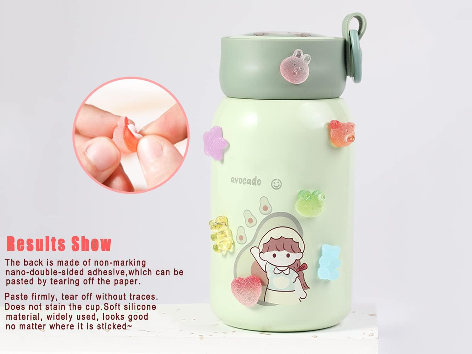 3D Clear Resin Stickers for Big Belly Cups Mugs, Removal without Trace Stickers, 100Pcs Mixed Shapes Resin Self Adhesive Art Stickers Decor for Handcraft/Diy/Photo Album/Hair Accessories/Phone Case/Laptop/Refrigerator