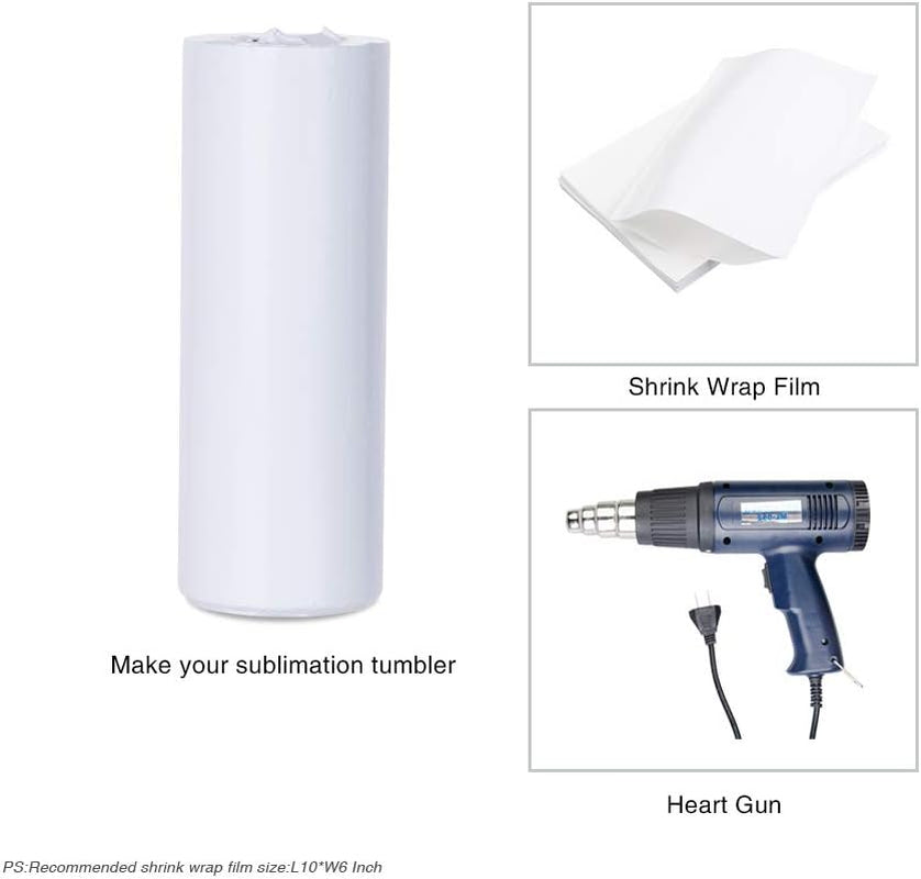 2 PCS Sublimation Blanks Skinny Tumbler White 20 OZ Straight Double Wall Stainless Steel Tumbler with Metal Straw Tumbler Cups for Tumbler Heat Press Machine Heat Transfer