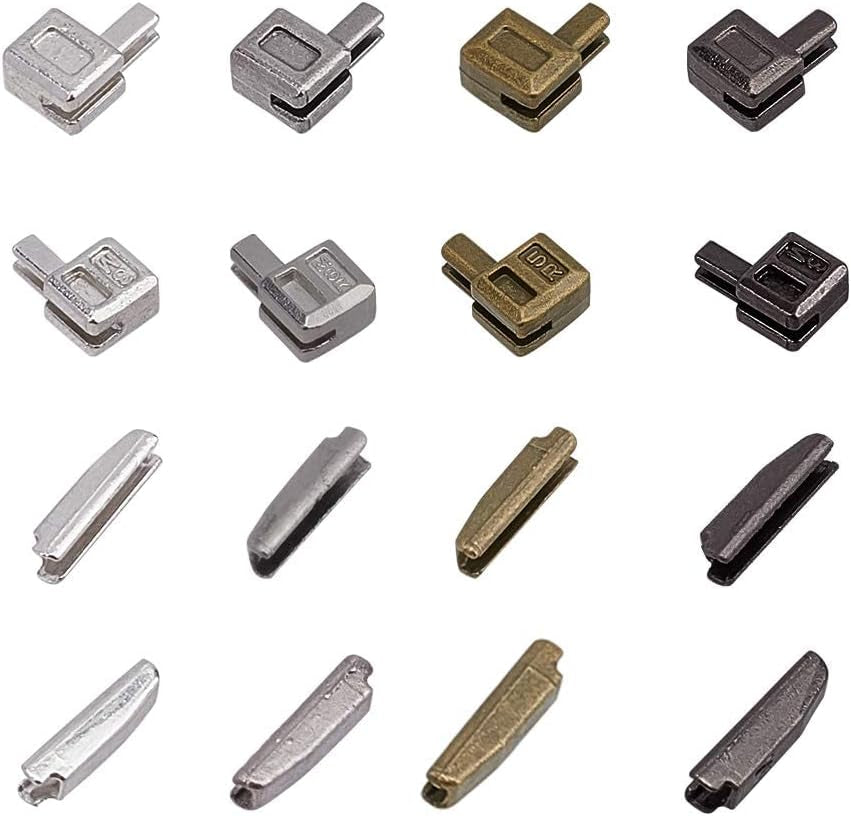12 Sets Metal Zipper Latch Slider Retainer 3 Color 