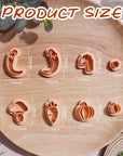 Pumpkin Polymer Clay Cutters - 8 Shapes Clay Cutters for Earrings, Cute Mushroom Shape Clay Cutters for Polymer Clay Jewelry Making, 3D Print Carrot Pepper Clay Earrings Cutters Set