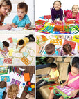 Stencil Drawing Kit for Kids, 25 Pcs Plastic Drawing Stencils with 400+ Shapes, Great Birthday Gift for Boy Girl