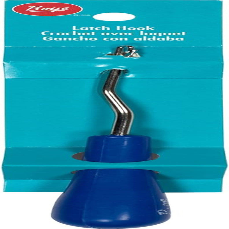 Offset Ergonomic Latch Hook Tool Craft Accessory, 6.5&quot; L, Blue