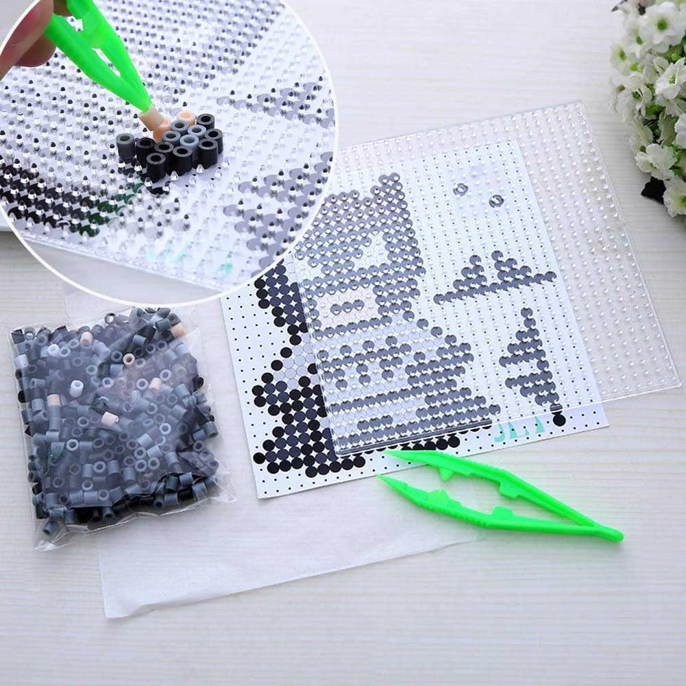 30PCS Plastic Tweezers 5 Assorted Colors Craft Forceps Tools for Handmade DIY Creative Beading Projects Jewelry Making Kids Adult Home Classroom School