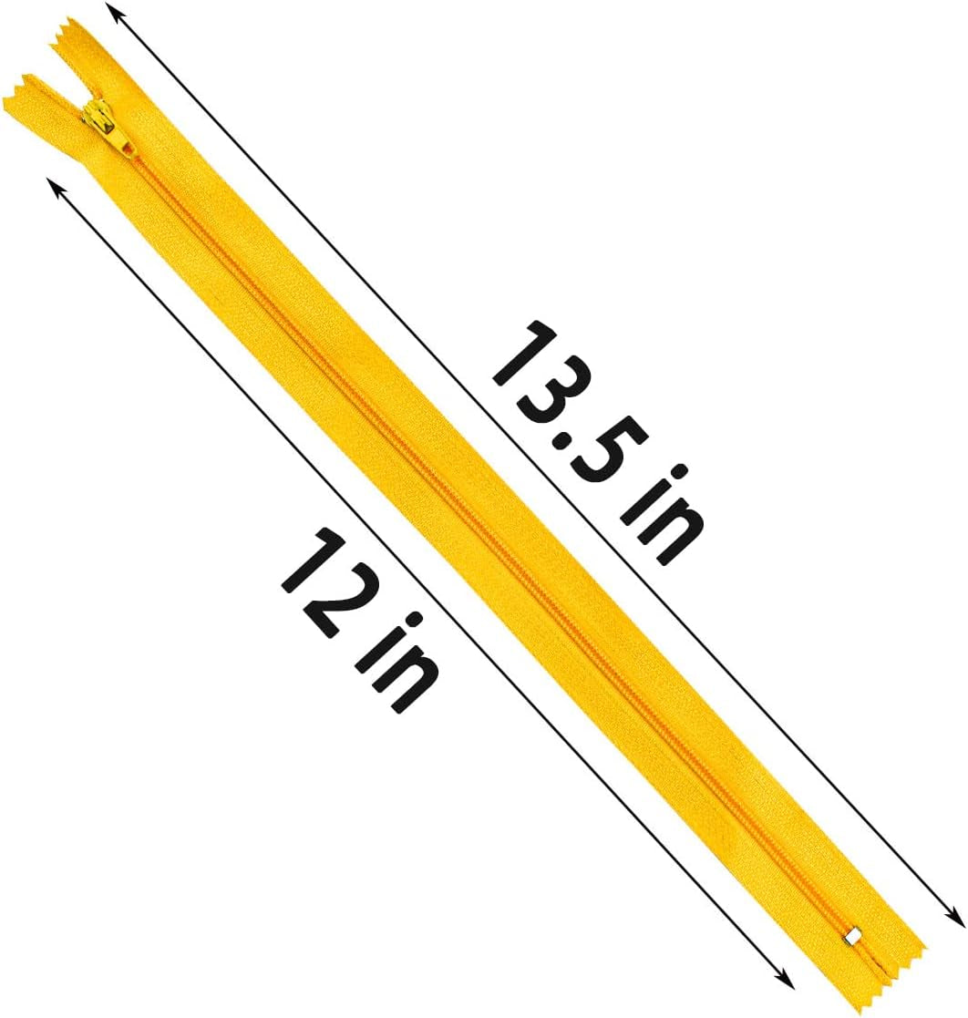 20 Pcs Nylon Coil Zippers Sewing Zippers for Tailor Sewing in 20 Assorted Colors Colorful Crafts Bulk Zipper Supplies Mixed Color Invisible Zippers for Bags Garment Craft DIY Accessories (12 Inches)