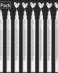 White Paint Pen Acrylic Marker: 8 Pack 0.7Mm White Paint Marker for Black Paper, Metal, Wood, Plastic, Ceramic, Metallic, Rock Painting, Drawing, Extra Fine Point, Ideal for Artist & Students