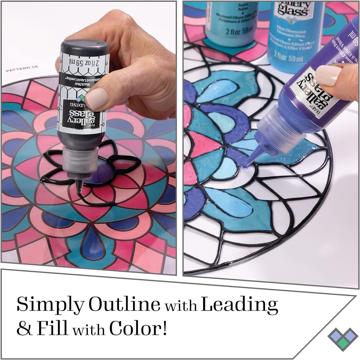 , Floral Stained Kit, Glass Paint Set for DIY Arts and Crafts, Perfect for Beginners and Artists, 1 Count (Pack of 6)