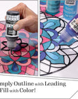 , Floral Stained Kit, Glass Paint Set for DIY Arts and Crafts, Perfect for Beginners and Artists, 1 Count (Pack of 6)