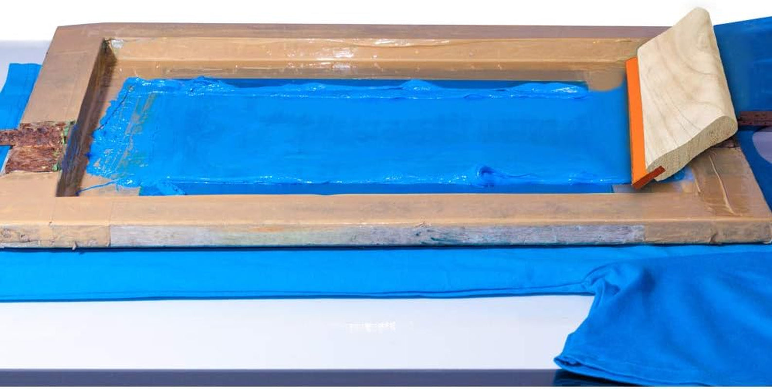 13.7 Inch Wooden Screen Printing Squeegee,75 Durometer Wooden Ink Scraper for Screen Printing, 4.3 Inch Wide