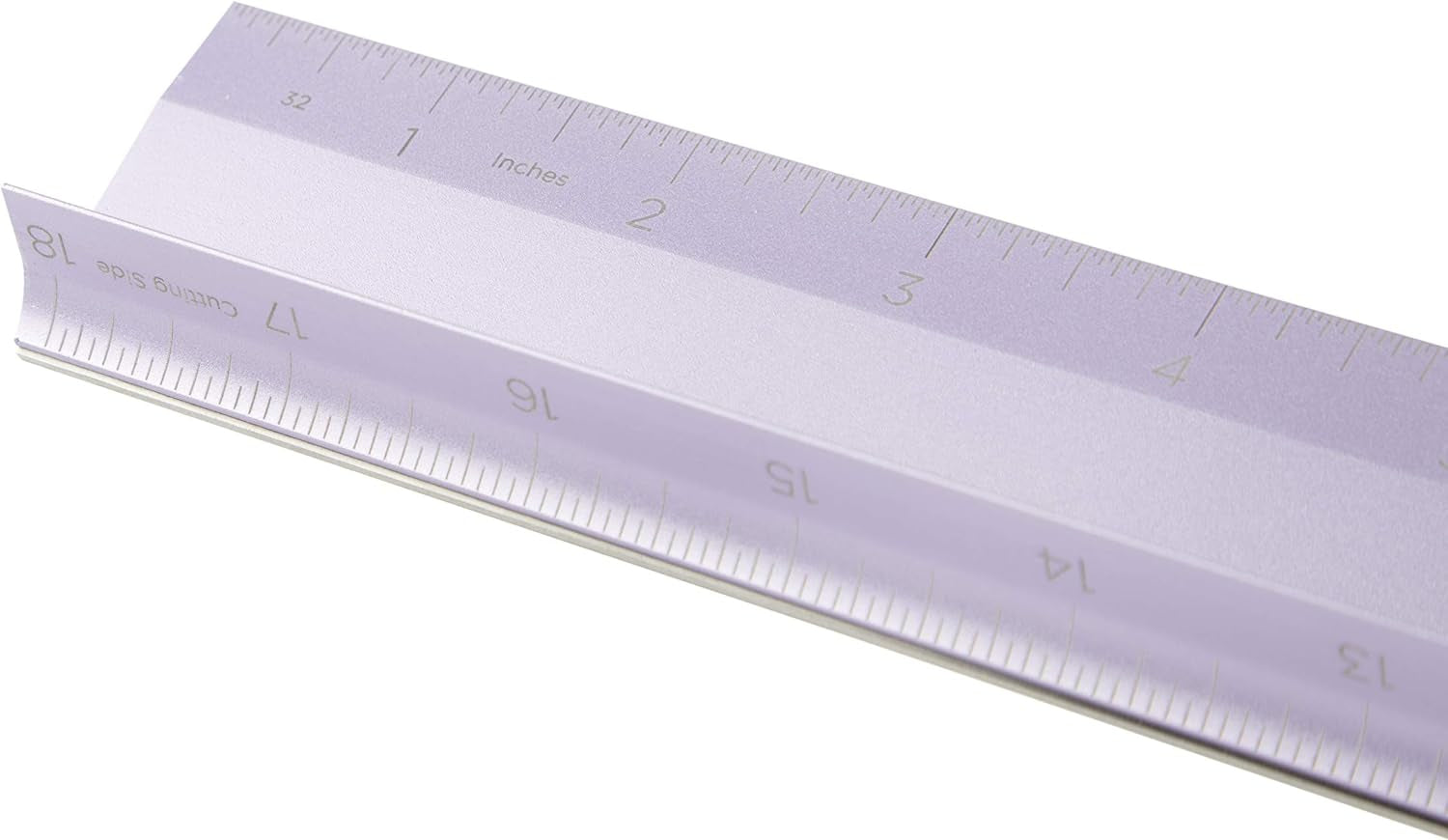Metal Ruler - Safety Cutting Ruler for Use with Rotary Cutters,  Truecontrol Knife, Xacto Knife - Great for Quilting, Scrapbooking, Crafting and Paper Cutting - 18", [Lilac]