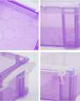 Small Plastic Box, 4.3" X 2.3" X 1.5" Stackable Mini Storage Box with Lid, Clear Organizer Container for Jewelry Beads Small Crafts Items Accessories - 6 Pack