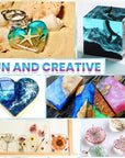 13OZ Epoxy Resin Kit - Clear Resin Epoxy for Crafts, Resin Starter Kit for Beginners, Resin Kits and Molds Complete Set for Adults with 20 Colors Resin Pigments