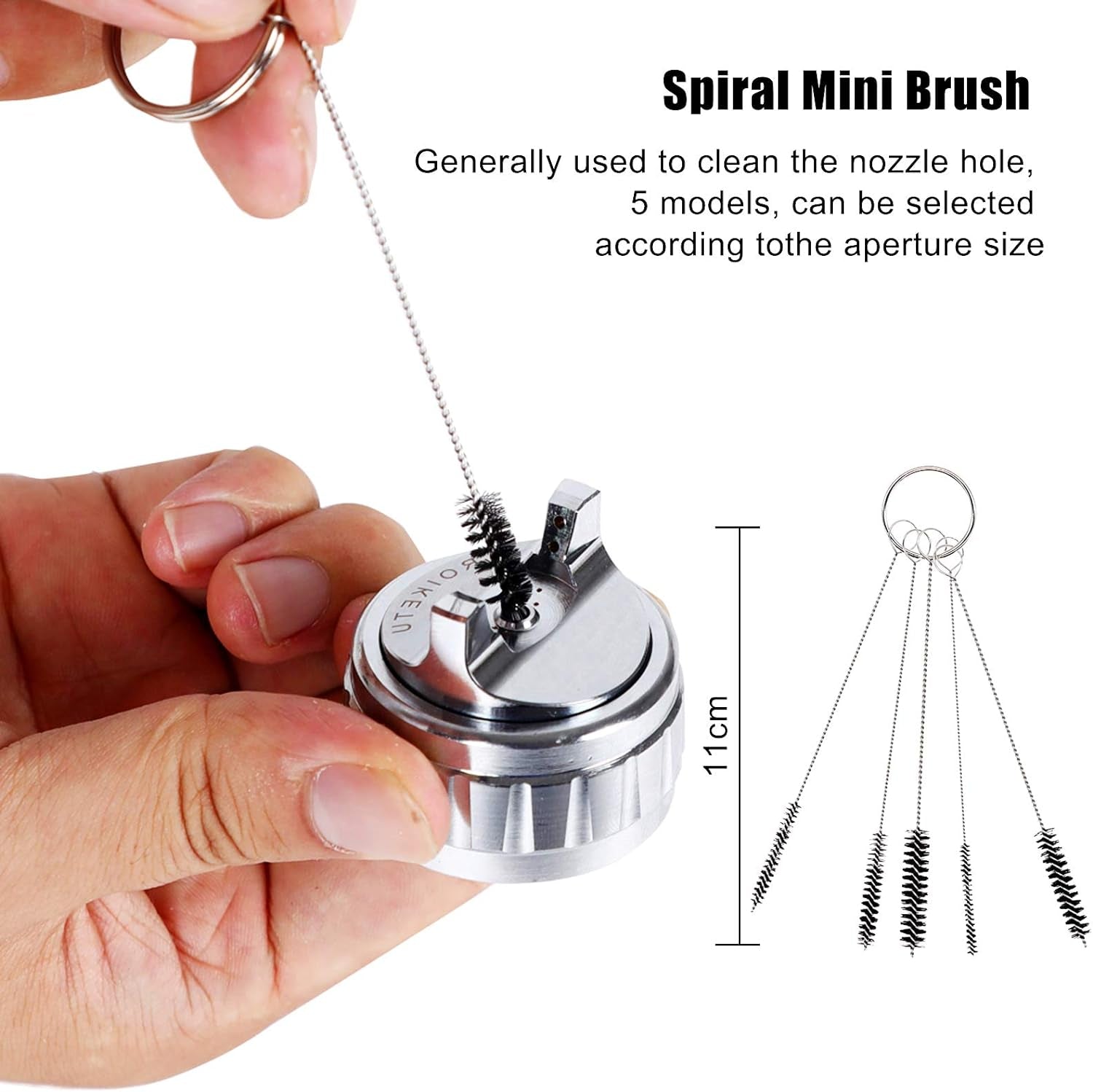 17Pcs Multi-Purpose Spray Gun Cleaning Kit,Nylon Brushes Paint Gun Cleaning Kit Mini Brushes & Needles for Clean Airbrush Nozzles Spray Guns Tattoo Equipment(17Pcs)